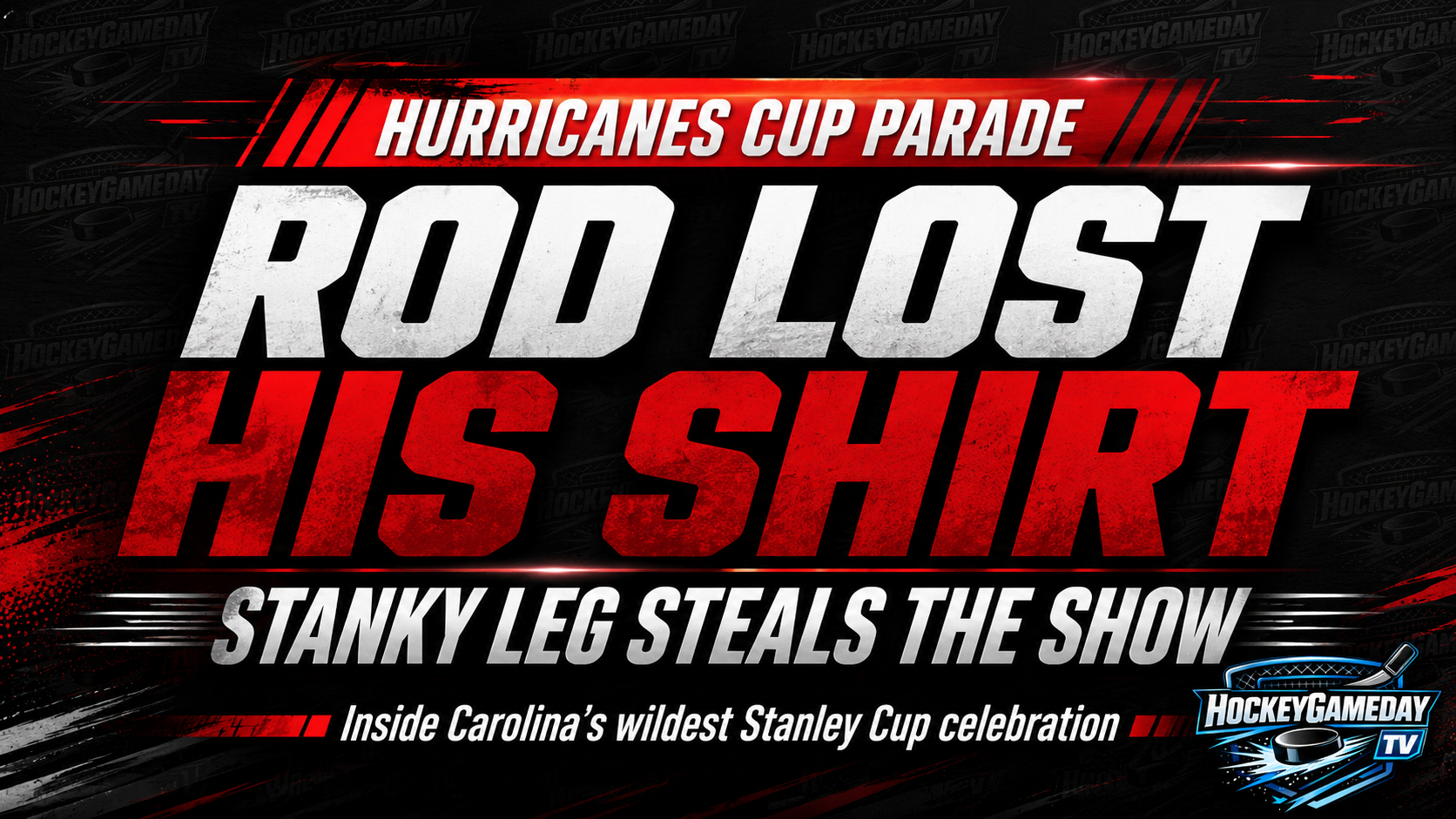 WATCH: Hurricanes Parade Turns Into Pure Chaos As Rod Brind’Amour Goes Shirtless And Logan Stankoven Hits The “Stanky Leg”