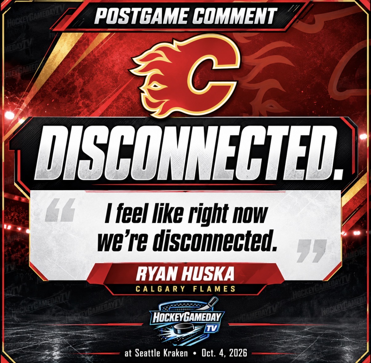 “We’re Disconnected”: Flames Sound Alarm After Second 6-1 Loss to Seattle